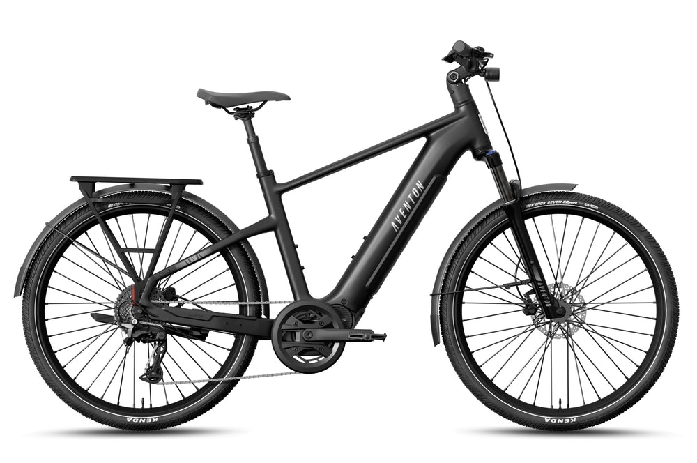 Aventon Level 4 ADV Step-Over in Matte Black e-bike