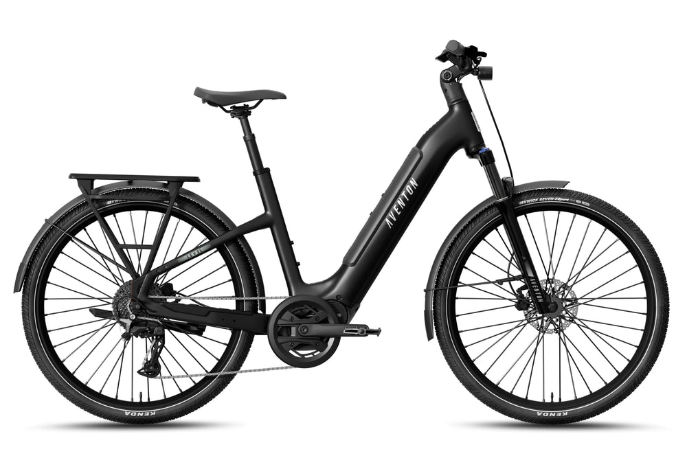 Aventon Level 4 ADV Step-Through in Matte Black e-bike